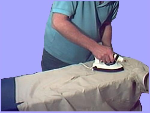 ironing the dress body 2
